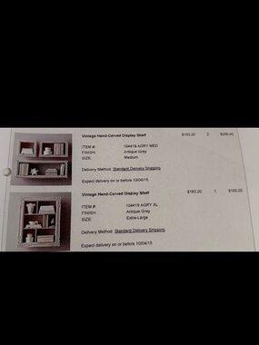 Restoration Hardware Display Shelves